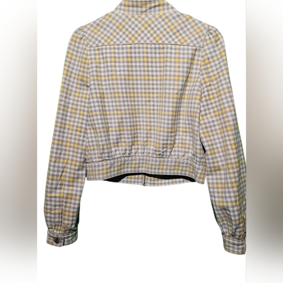 Anthropologie Indra Plaid Ruffle Women's Jacket Size 2 PTP 19 EUC - Picture 4 of 5